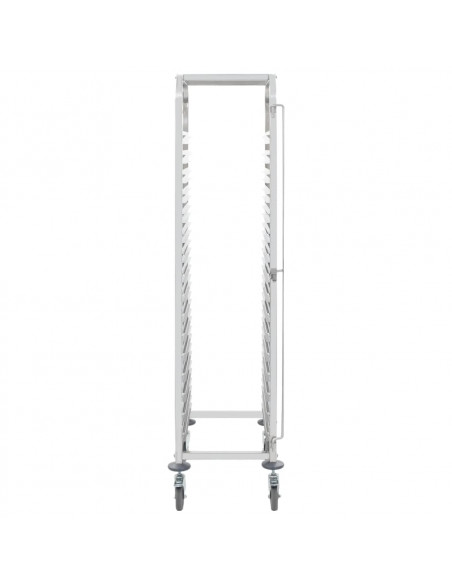 Carrello da Cucina per 16 Vassoi 38x55x163 cm in Acciaio Inox