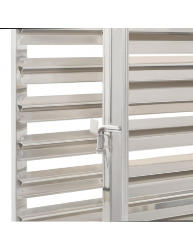 Carrello da Cucina per 16 Vassoi 38x55x163 cm in Acciaio Inox