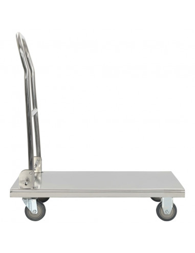 Carrello di Trasporto Argento 82x53x86 cm Acciaio Inossidabile