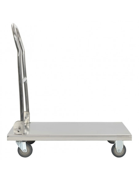 Carrello di Trasporto Argento 82x53x86 cm Acciaio Inossidabile