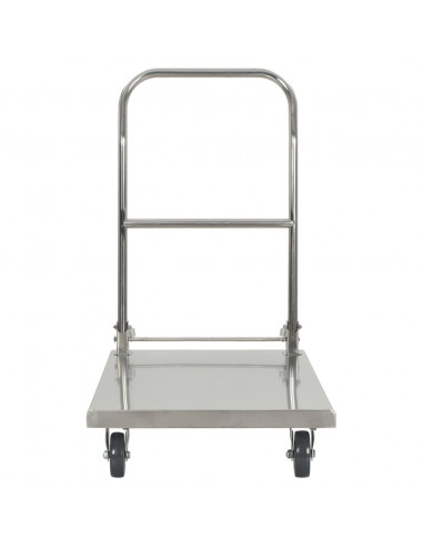 Carrello di Trasporto Argento 82x53x86 cm Acciaio Inossidabile