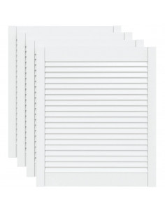 Ante a Lamelle 4 pz Bianche 69x59,4 cm in Legno di Pino 2