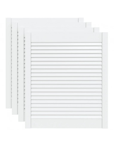 Ante a Lamelle 4 pz Bianche 69x59,4 cm in Legno di Pino