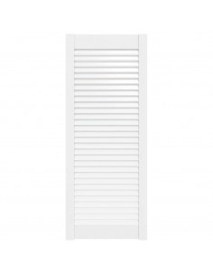 Anta con Design a Lamelle Bianca 99,3x39,4 cm in Legno di Pino 2