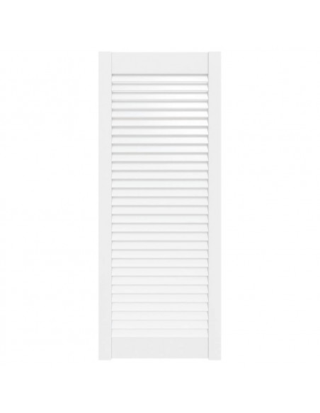 Anta con Design a Lamelle Bianca 99,3x39,4 cm in Legno di Pino