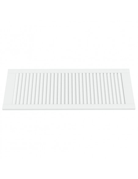 Anta con Design a Lamelle Bianca 99,3x39,4 cm in Legno di Pino