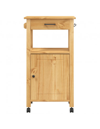 Carrello da Cucina MONZA 48x40x90 cm in Legno Massello di Pino