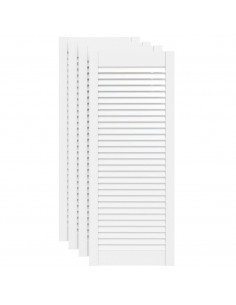 Ante a Lamelle 4 pz Bianche 99,3x39,4 cm in Legno di Pino 2