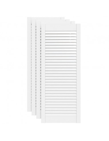 Ante a Lamelle 4 pz Bianche 99,3x39,4 cm in Legno di Pino