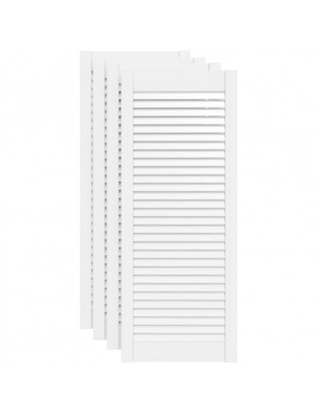 Ante a Lamelle 4 pz Bianche 99,3x39,4 cm in Legno di Pino