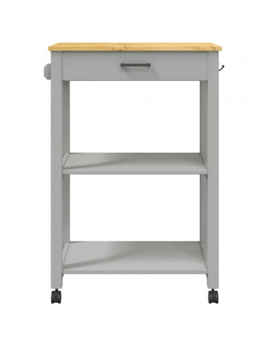 Carrello da Cucina MONZA 60x40x88,5 cm in Legno Massello di Pino