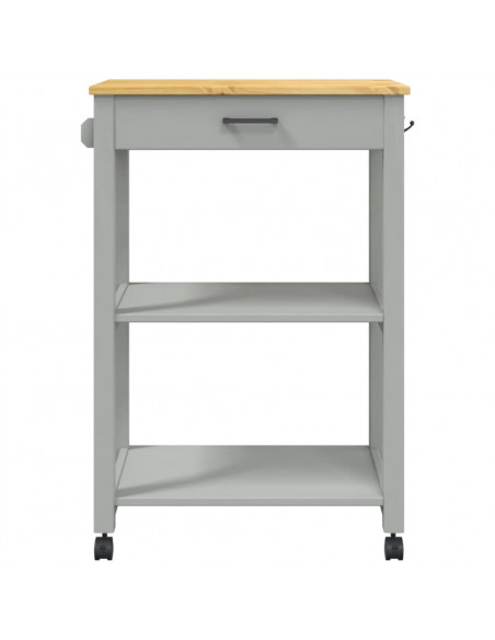Carrello da Cucina MONZA 60x40x88,5 cm in Legno Massello di Pino