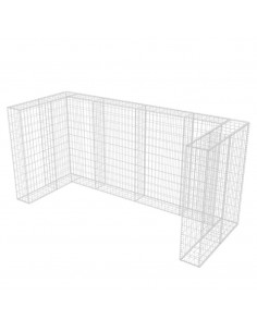 Gabbione in Rete in Acciaio per 3 Cassonetti 250x100x120 cm
