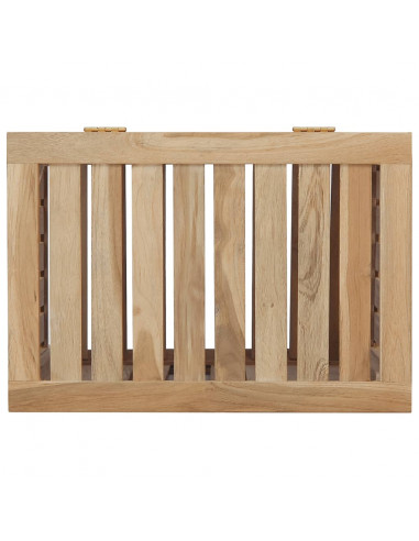 Cesto del Bucato 50x35x60 cm in Legno Massello di Teak