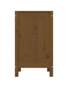 Contenitore per Bucato Miele 44x44x76 cm Legno Massello Pino
