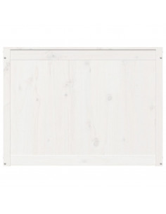 Contenitore per Bucato Bianco 88,5x44x66 cm Legno Massello Pino