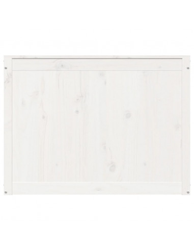 Contenitore per Bucato Bianco 88,5x44x66 cm Legno Massello Pino