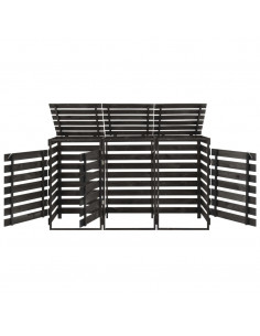 Copribidone Triplo 210x75x121 cm in Legno di Pino Verniciato