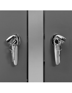 Copri Bidoni Pattumiera Doppia 138x77,5x112,5 cm Acciaio Inox