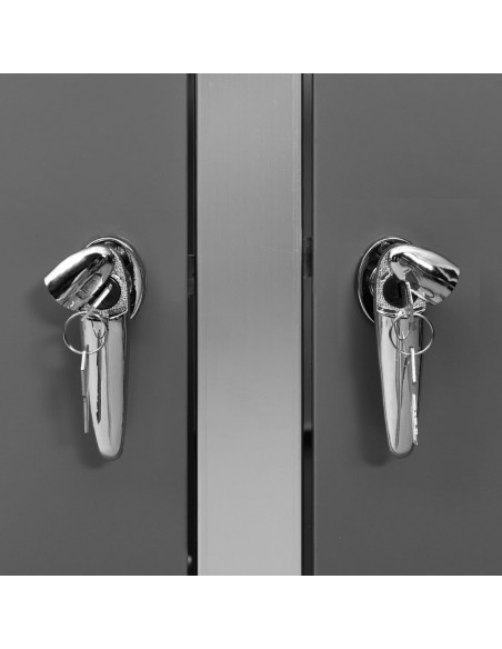 Copri Bidoni Pattumiera Doppia 138x77,5x112,5 cm Acciaio Inox