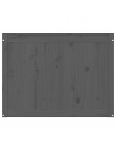Contenitore per Bucato Grigio 88,5x44x66 cm Legno Massello Pino