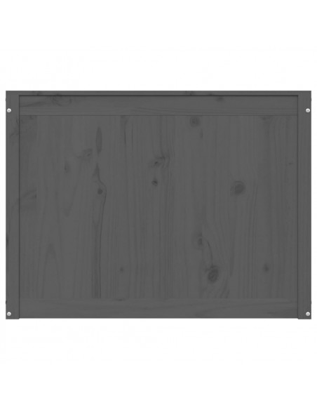 Contenitore per Bucato Grigio 88,5x44x66 cm Legno Massello Pino