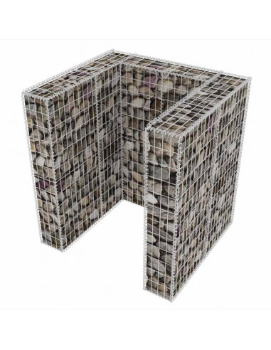 Gabbione in Rete in Acciaio per 1 Cassonetto 110x100x120 cm
