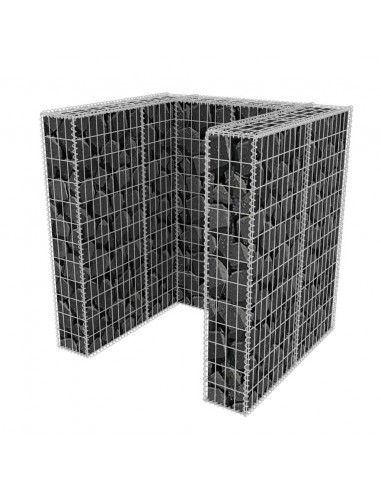 Gabbione in Rete in Acciaio per 1 Cassonetto 110x100x120 cm
