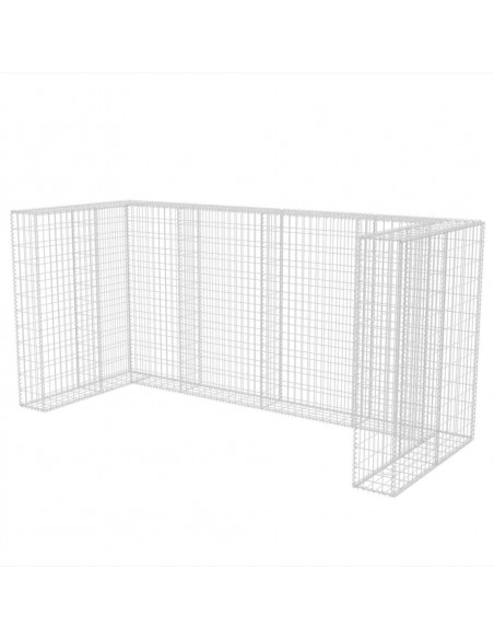 Gabbione in Rete in Acciaio per 3 Cassonetti 250x100x120 cm
