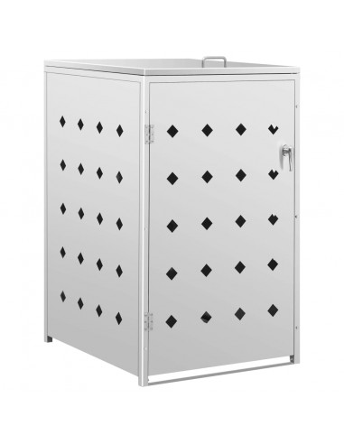 Copribidone per Spazzatura Singolo 240 L in Acciaio Inox