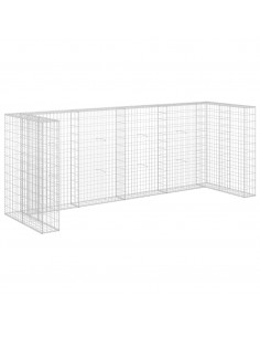 Gabbione per Bidoni in Acciaio Zincato 320x100x120 cm 2