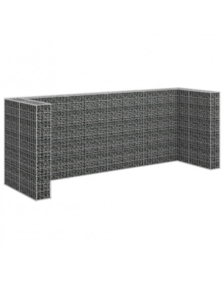 Gabbione per Bidoni in Acciaio Zincato 320x100x120 cm