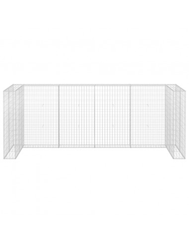 Gabbione per Bidoni in Acciaio Zincato 320x100x120 cm