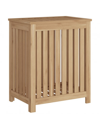 Cesto del Bucato 50x35x60 cm in Legno Massello di Teak