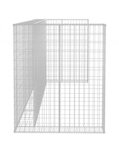 Gabbione per Bidoni in Acciaio Zincato 320x100x120 cm