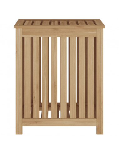 Cesto del Bucato 50x35x60 cm in Legno Massello di Teak