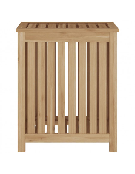 Cesto del Bucato 50x35x60 cm in Legno Massello di Teak