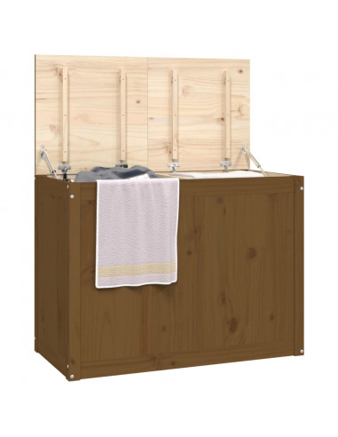 Contenitore per Bucato Miele 88,5x44x66 cm Legno Massello Pino