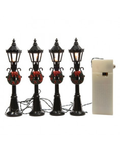 Decoro Kaemingk 488451 Set Lampioncini Decorativi Batteria