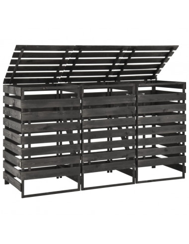 Copribidone Triplo 210x75x121 cm in Legno di Pino Verniciato