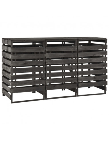 Copribidone Triplo 210x75x121 cm in Legno di Pino Verniciato