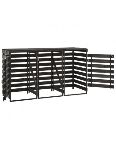 Copribidone Triplo 210x75x121 cm in Legno di Pino Verniciato