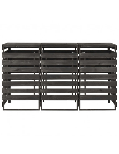 Copribidone Triplo 210x75x121 cm in Legno di Pino Verniciato