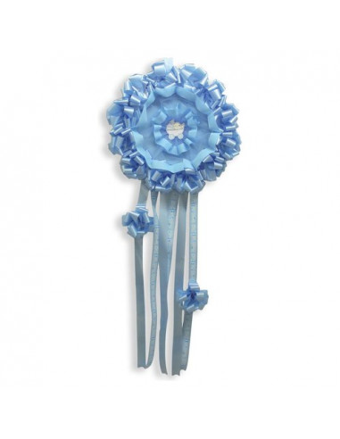 Fiocco nascita Baby Idea FC G Misura Grande Azzurro Azzurro