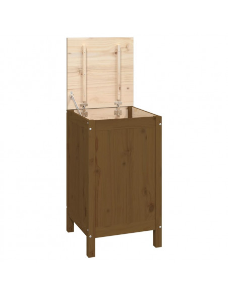 Contenitore per Bucato Miele 44x44x76 cm Legno Massello Pino