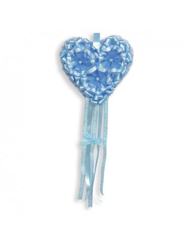 Fiocco nascita Baby Idea CM A Cuore Medio Azzurro Azzurro