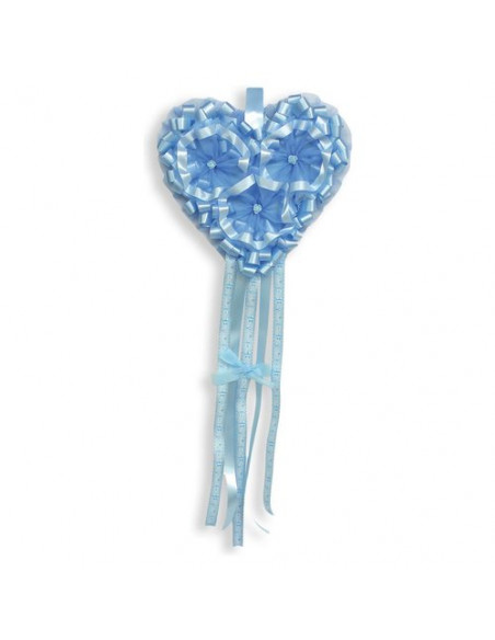 Fiocco nascita Baby Idea CM A Cuore Medio Azzurro Azzurro