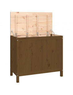 Contenitore per Bucato Miele 88,5x44x76 cm Legno Massello Pino 2