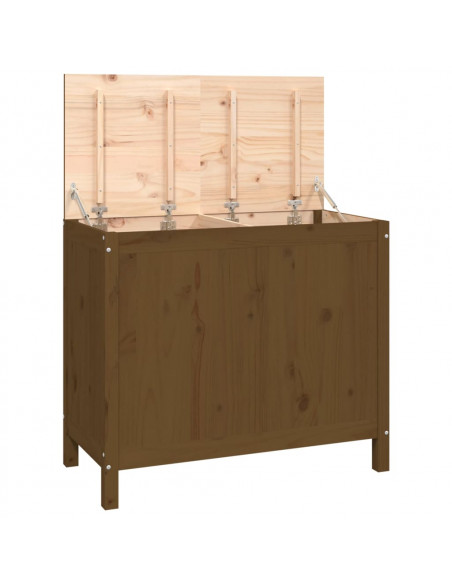 Contenitore per Bucato Miele 88,5x44x76 cm Legno Massello Pino