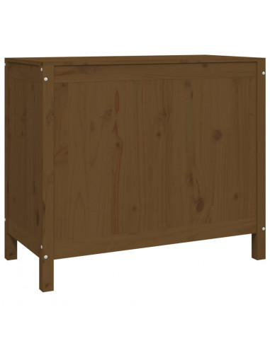 Contenitore per Bucato Miele 88,5x44x76 cm Legno Massello Pino